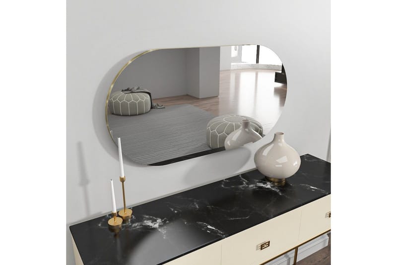 Speil Riory Transparent / Gull - Transparent / Gull - Innredning - Speil - Veggspeil