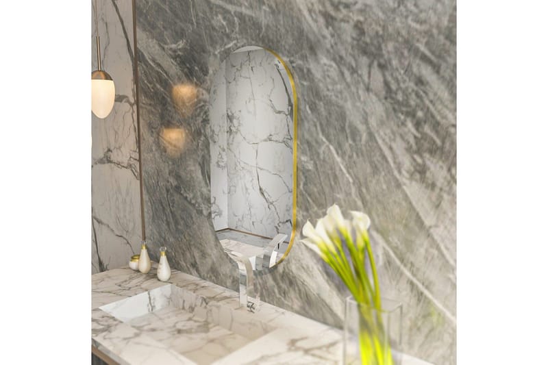 Speil Riory Transparent / Gull - Transparent / Gull - Innredning - Speil - Veggspeil