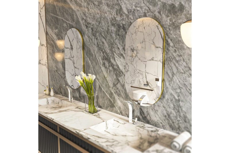 Speil Riory Transparent / Gull - Transparent / Gull - Innredning - Speil - Veggspeil