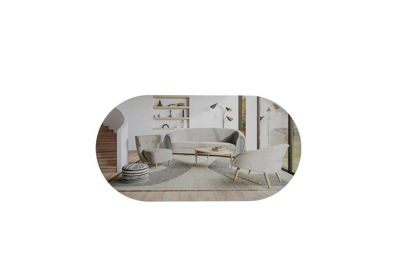 Speil Riory Transparent / Gull - Transparent / Gull - Innredning - Speil - Veggspeil