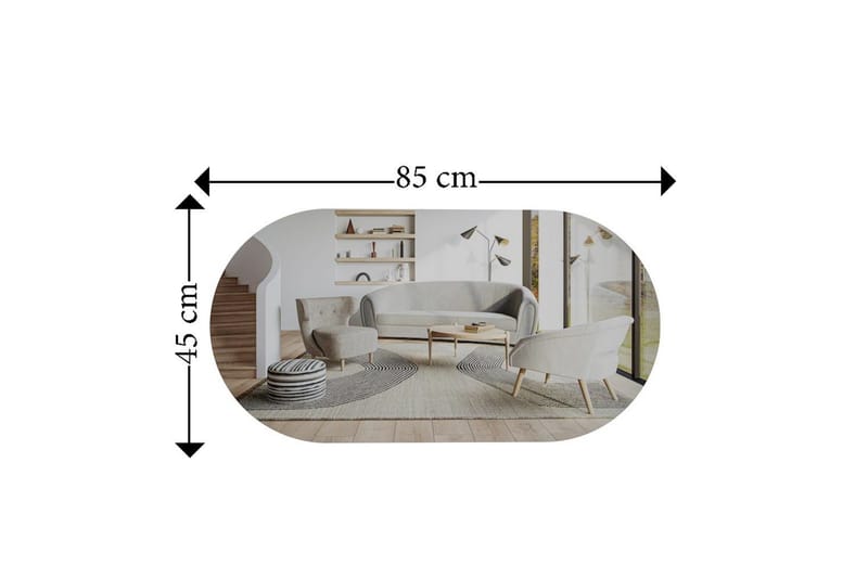 Speil Riory Transparent / Gull - Transparent / Gull - Innredning - Speil - Veggspeil