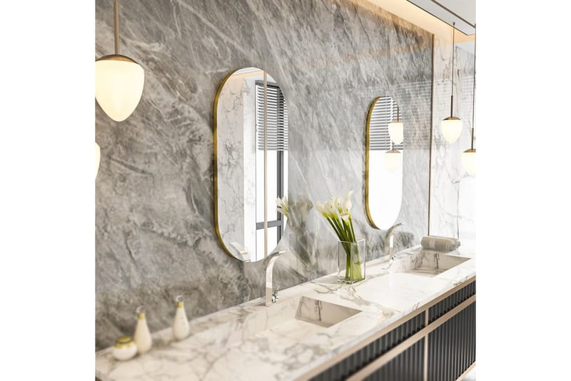 Speil Riory Transparent / Gull - Transparent / Gull - Innredning - Speil - Veggspeil