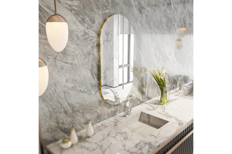 Speil Riory Transparent / Gull - Transparent / Gull - Innredning - Speil - Veggspeil