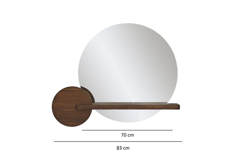 Speil Ronil Valnøtt - Brun - Innredning - Speil - Veggspeil