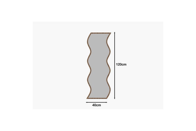 Speil Safidon Hvit / Valnøtt - Hvit / Valnøtt - Innredning - Speil - Veggspeil