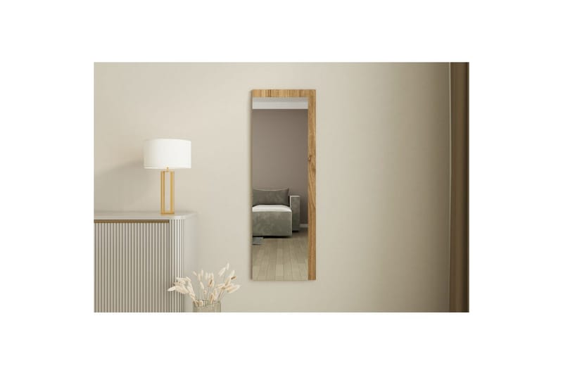 Speil Sudariya Hvit / Valnøtt - Hvit / Valnøtt - Innredning - Speil - Veggspeil