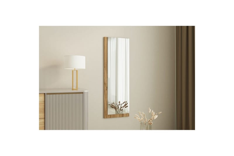 Speil Sudariya Hvit / Valnøtt - Hvit / Valnøtt - Innredning - Speil - Veggspeil