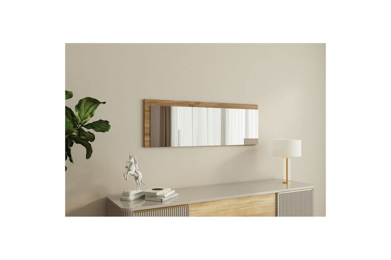 Speil Sudariya Hvit / Valnøtt - Hvit / Valnøtt - Innredning - Speil - Veggspeil