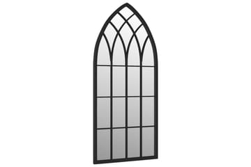Speil svart 70x30 cm for innendørs bruk jern - Svart - Innredning - Speil - Veggspeil