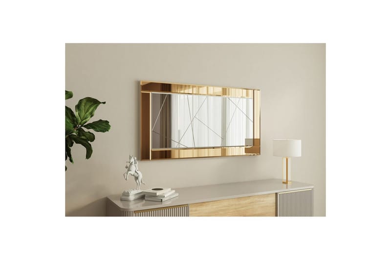 Speil Virlin Bronse / Hvit - Bronse / Hvit - Innredning - Speil - Veggspeil