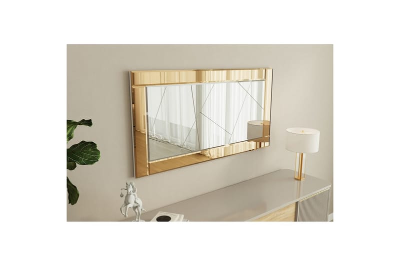 Speil Virlin Bronse / Hvit - Bronse / Hvit - Innredning - Speil - Veggspeil