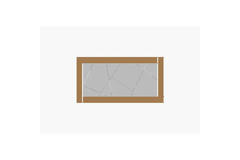 Speil Virlin Bronse / Hvit - Bronse / Hvit - Innredning - Speil - Veggspeil