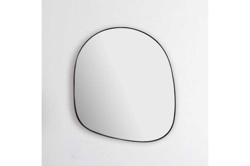 Speil Wohnling Asymmetrisk metall tykt metallramme oval 60 cm - Innredning - Speil - Veggspeil