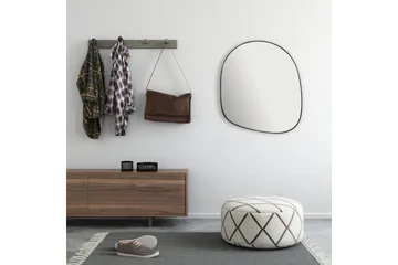 Speil Wohnling Asymmetrisk metall tykt metallramme oval 60 cm - Innredning - Speil - Veggspeil