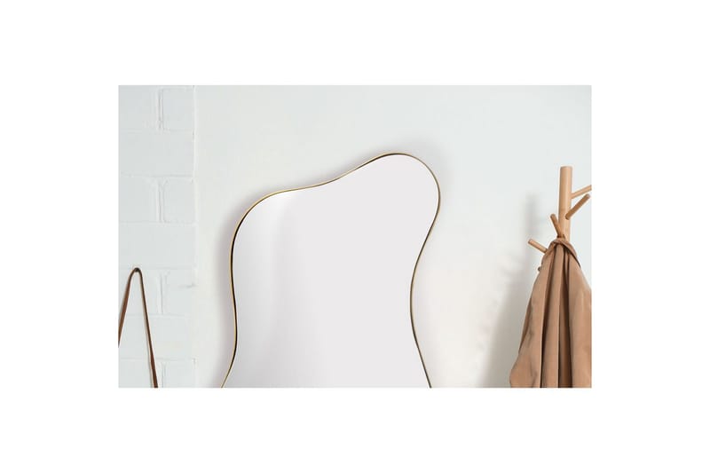 Speil Wohnling Asymmetrisk metallramme oval 100 cm - Innredning - Speil - Veggspeil