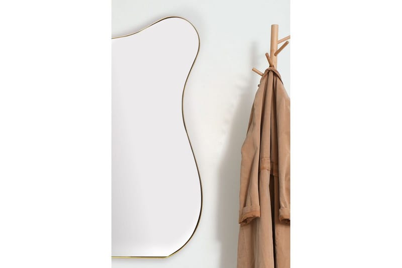 Speil Wohnling Asymmetrisk metallramme oval 100 cm - Innredning - Speil - Veggspeil