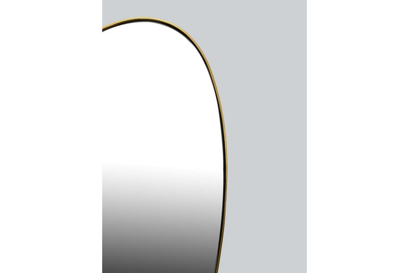 Speil Wohnling Asymmetrisk metallramme oval 70 cm - Innredning - Speil - Veggspeil