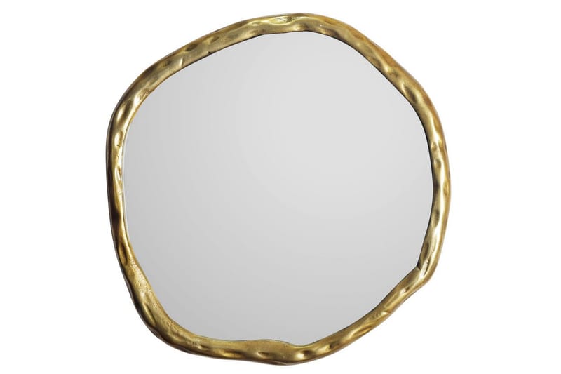Speil Wohnling Asymmetrisk metallramme rund 60 cm - Innredning - Speil - Veggspeil