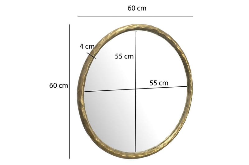 Speil Wohnling Klassisk Rund 60 cm Moderne - Innredning - Speil - Veggspeil