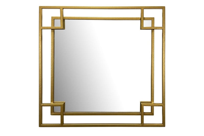 Speil Wohnling Kvadratisk geometrisk 60 cm metallramme moderne - Innredning - Speil - Veggspeil