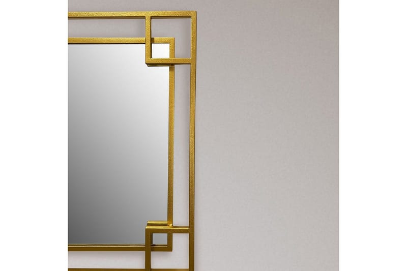 Speil Wohnling Kvadratisk geometrisk 60 cm metallramme moderne - Innredning - Speil - Veggspeil