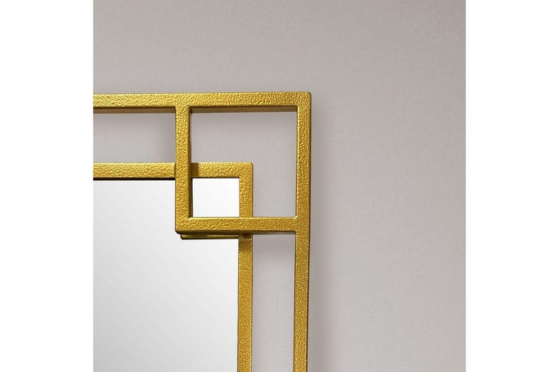 Speil Wohnling Kvadratisk geometrisk 60 cm metallramme moderne - Innredning - Speil - Veggspeil