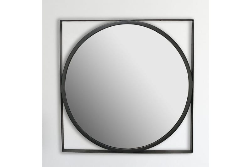 Speil Wohnling Kvadratisk ramme rund 54 cm moderne - Innredning - Speil - Veggspeil