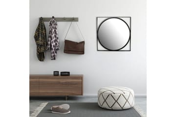 Speil Wohnling Kvadratisk ramme rund 54 cm moderne - Innredning - Speil - Veggspeil