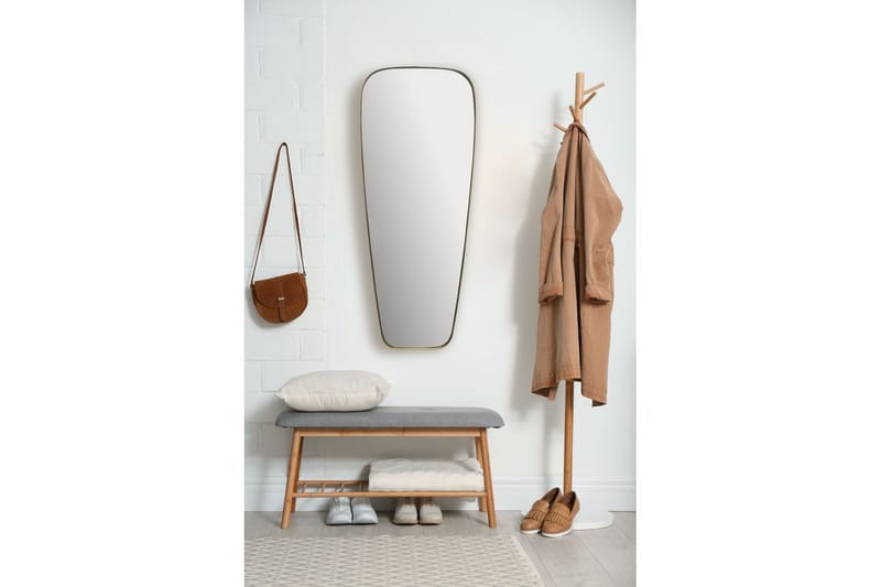 Speil Wohnling Rektangulær, gull, 100 cm, klassisk metallramme, moderne stil - Innredning - Speil - Veggspeil