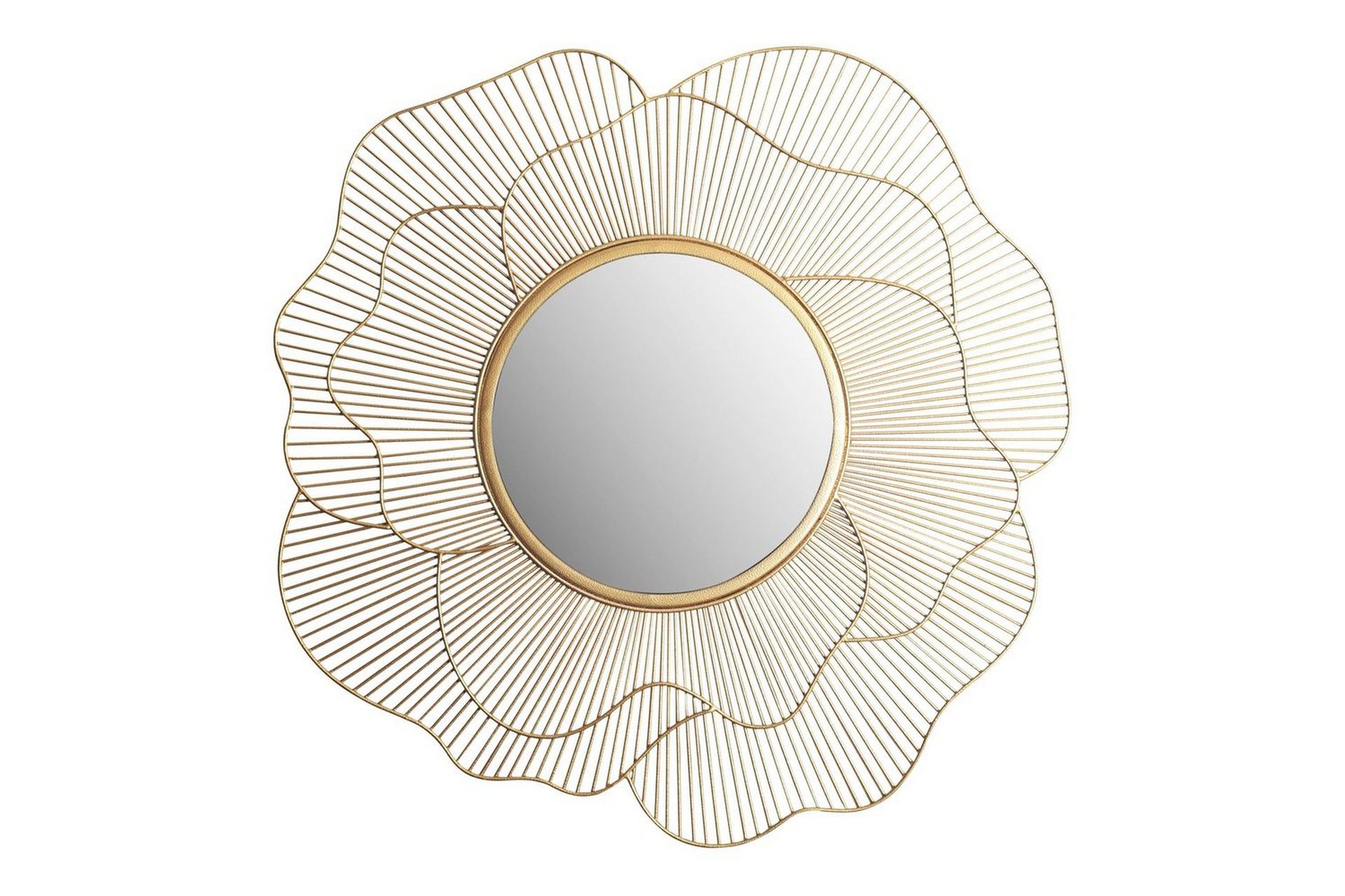 Speil Wohnling Rose metallramme rund 77 cm moderne -