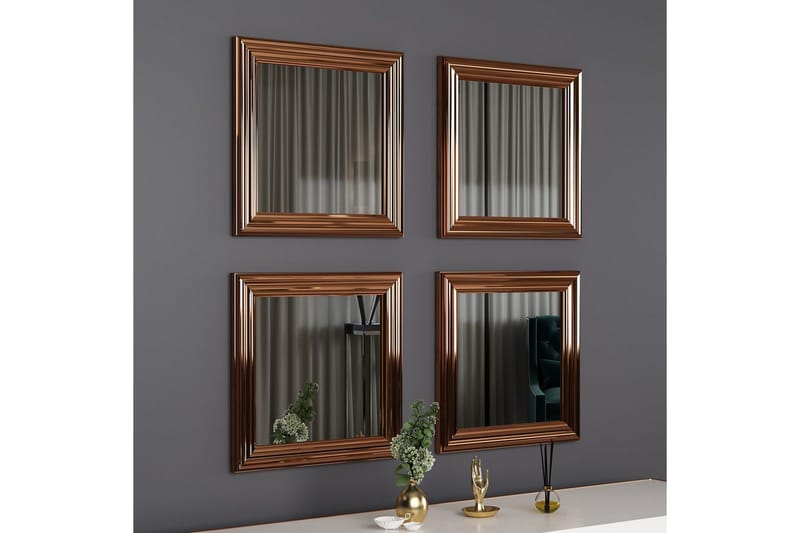 Speilsett (4 deler) Miyo Bronse - Bronse - Innredning - Speil - Speilmøbler - Speilkube