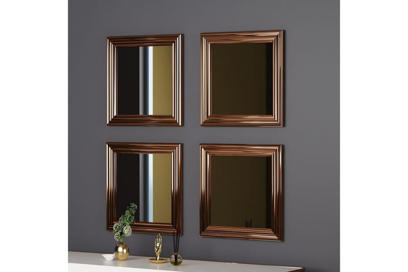Speilsett (4 deler) Miyo Bronse - Bronse - Innredning - Speil - Speilmøbler - Speilkube