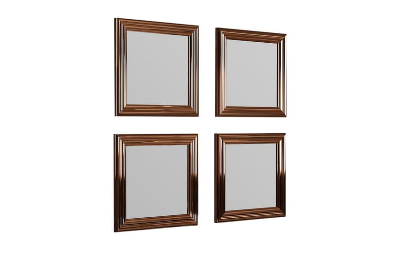 Speilsett (4 deler) Miyo Bronse - Bronse - Innredning - Speil - Speilmøbler - Speilkube