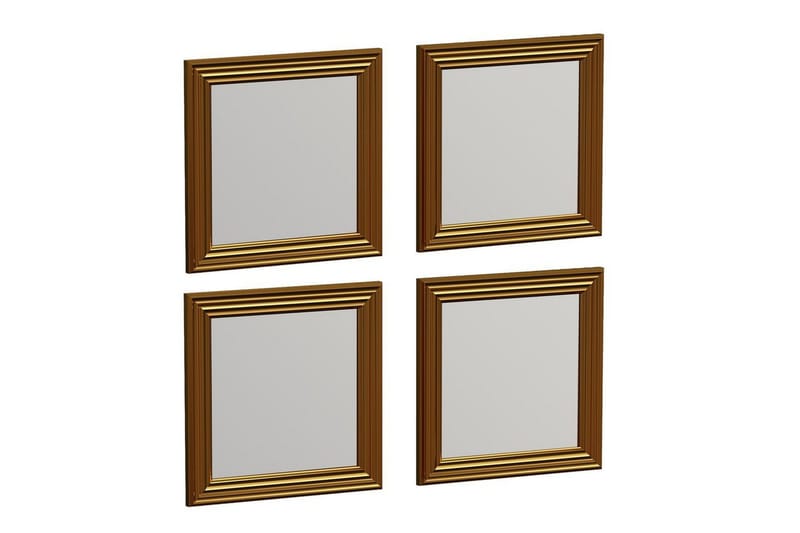 Speilsett (4 deler) Miyo Gull - Gull - Innredning - Speil - Speilmøbler - Speilkube