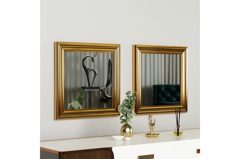 Speilsett (2 deler) Dorougradwyn Gull - Gull - Innredning - Speil - Veggspeil