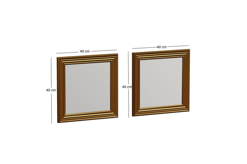 Speilsett (2 deler) Dorougradwyn Gull - Gull - Innredning - Speil - Veggspeil