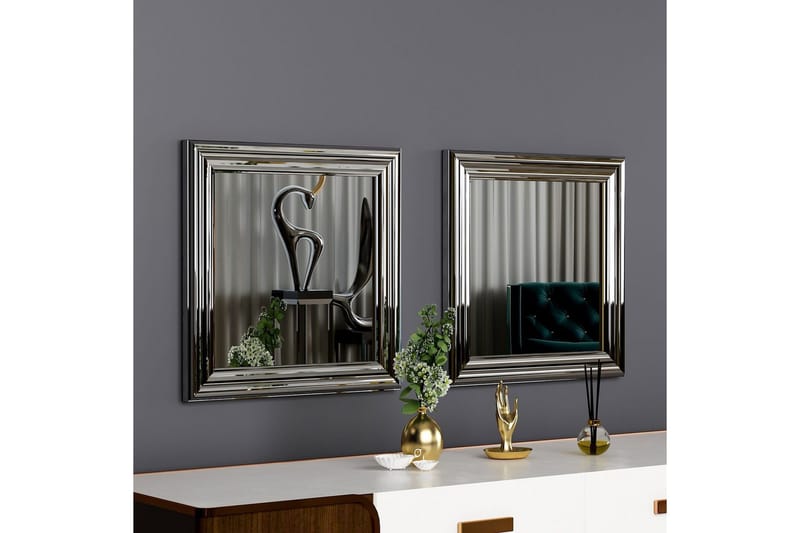 Speilsett (2 deler) Dorougradwyn Sølv - Sølv - Innredning - Speil - Veggspeil