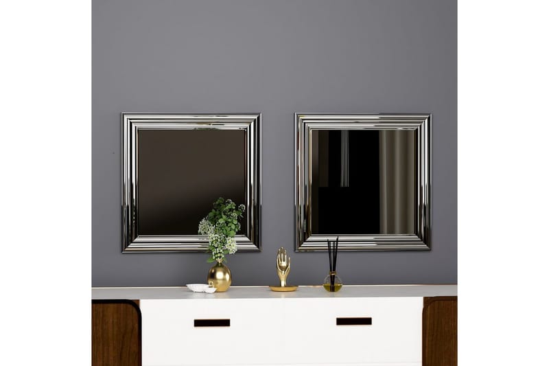 Speilsett (2 deler) Dorougradwyn Sølv - Sølv - Innredning - Speil - Veggspeil