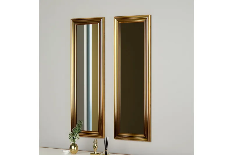 Speilsett (2 deler) Miyoshi Gull - Gull - Innredning - Speil - Veggspeil