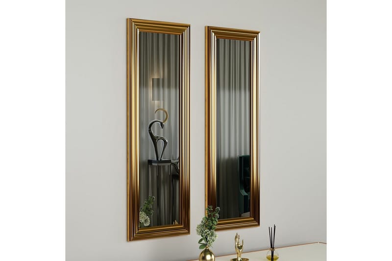 Speilsett (2 deler) Miyoshi Gull - Gull - Innredning - Speil - Veggspeil