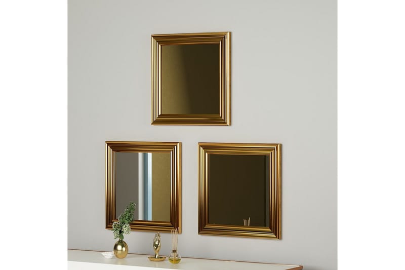 Speilsett (3 deler) Gausberto Gull - Gull - Innredning - Speil - Veggspeil