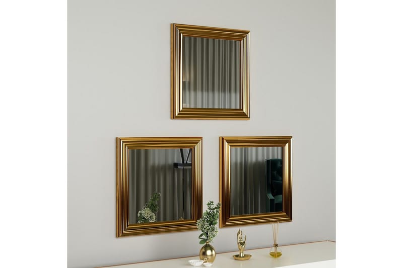 Speilsett (3 deler) Gausberto Gull - Gull - Innredning - Speil - Veggspeil