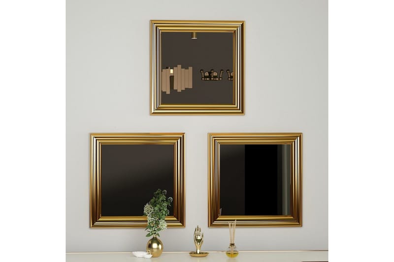 Speilsett (3 deler) Gausberto Gull - Gull - Innredning - Speil - Veggspeil