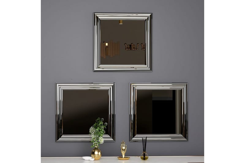 Speilsett (3 deler) Gausberto Sølv - Sølv - Innredning - Speil - Veggspeil