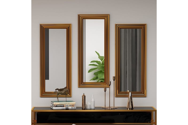 Speilsett (3 deler) Sudavia Bronse - Bronse - Innredning - Speil - Veggspeil