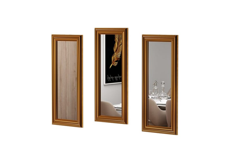 Speilsett (3 deler) Sudavia Bronse - Bronse - Innredning - Speil - Veggspeil