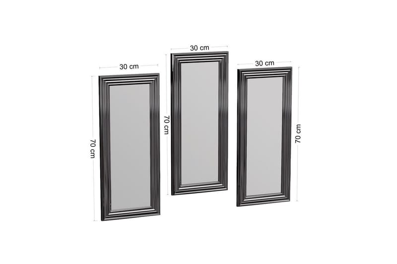 Speilsett (3 deler) Sudavia Sølv - Sølv - Innredning - Speil - Veggspeil