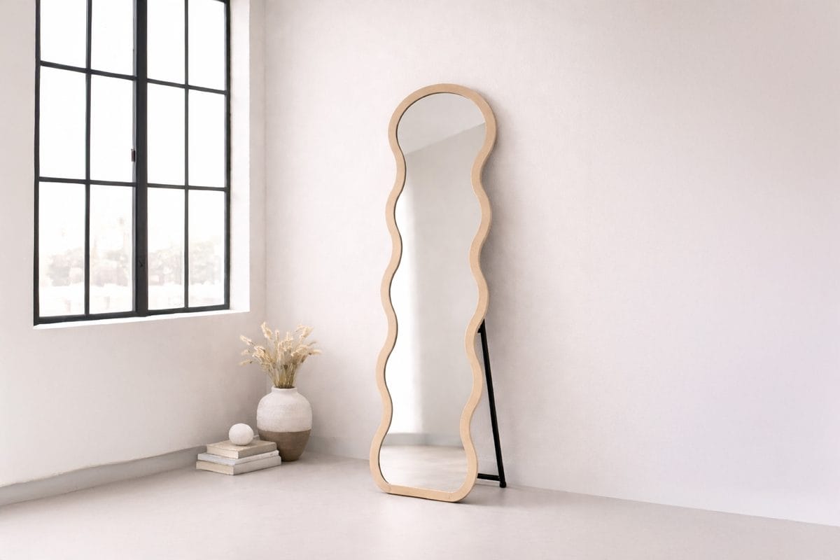 Stort speil Venture Home Loui Beige - beige