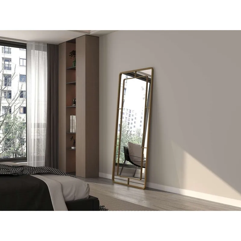 Sylron Gulvspeil 80 x 180 cm - Gull - Innredning - Speil - Helkroppsspeil