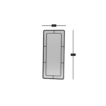 Sylron Gulvspeil 80 x 180 cm - Svart - Innredning - Speil - Helkroppsspeil